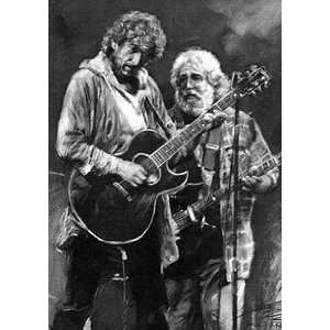 Bob Dylan & Jerry Garcia (Live on Stage) Music Poster Print   11 X 17 