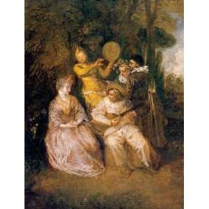 FRAMED oil paintings   Jean Antoine Watteau   24 x 32 inches   The 