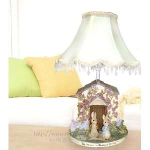Beatrix Potter Peter Rabbit & Benjamin House Table Lamp