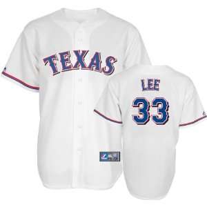 Cliff Lee Jersey: Adult 2010 Home White Replica #33 Texas Rangers 