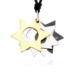   Piece Star of David Stainless Steel Pendant Necklace Jewelry
