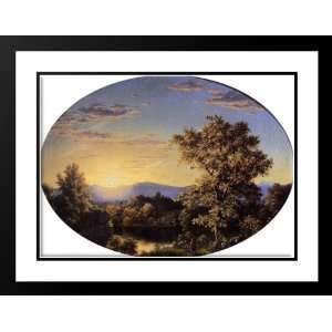Church, Frederic Edwin 24x19 Framed and Double Matted Twilight among 