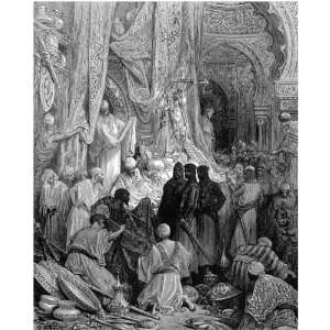 Pack of 12 Photo Gift Tags Gustave Dore Crusades Astonishment Of The 