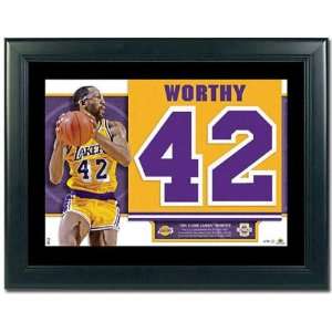 James Worthy Los Angeles Lakers Retired Unsigned Jersey Numbers Piece