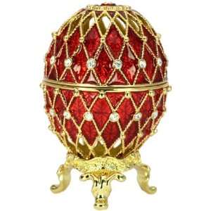  Faberge Red Easter Egg/Jevelry Box Fancy 2.25 (5.7cm 