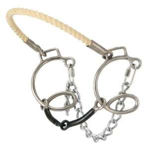 Kelly Silver Star 6 Cheek Sweet Iron Snaffle w/Rope Nose   Stainless 