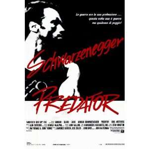  Predator (1987) 27 x 40 Movie Poster Italian Style A