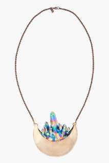 Pamela Love Crystal Crescent Necklace for women  