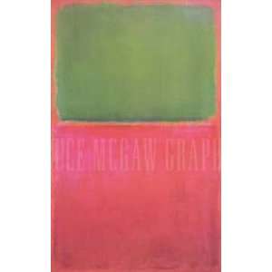 Mark Rothko: 19W by 30H : Green, Red, on Orange Super Resin Gloss 1 