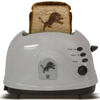   toaster featuring the detroit lions logo toasts bread english muffins