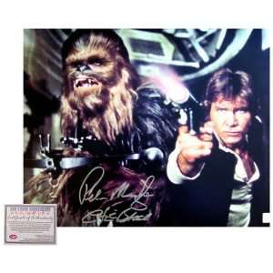 Peter Mayhew Chewbecca   Star Wars with Hans Solo   Autographed 