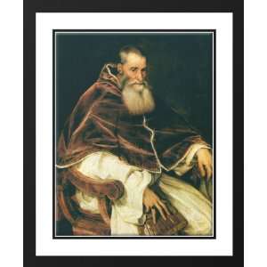  Portrait of Pope Paul III 25x29 Framed and Double Matted 