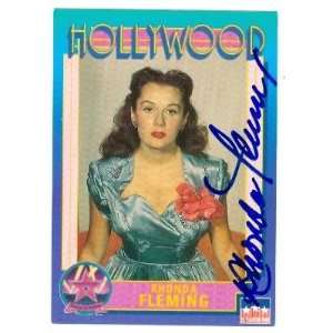 Rhonda Fleming Autographed Hollywood Walk of Fame Trading Card