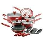 Silverstone by Farberware Culinary Colors 13 Piece Cookware Set, Red