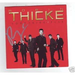  ROBIN THICKE signed *SOMETHING ELSE* cd cover W/COA 
