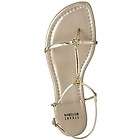  WEITZMAN Itsybitsy GOLD Leather Sandals Flats T Strap Shoes Womens New