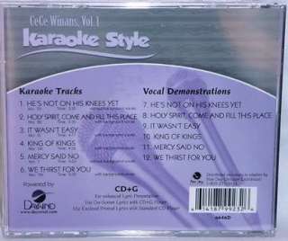 CeCe Winans V1 NEW CD+G Christian Karaoke Music  