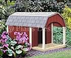 Dog House with Porch, Barn Roof Style Plans, 90204B Pe