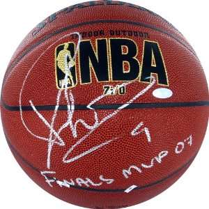 Tony Parker Autographed Ball   I/O 07 Finals MVP
