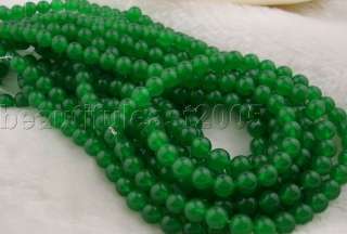 10strands 8mm dark green jade Gemstone loose bead15.5  