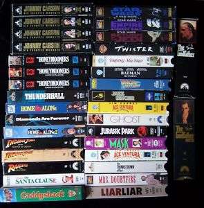 Lot of 36 VHS Carson Star Wars Godfather Caddy Shack  