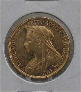 AUSTRALIA GOLD COIN, VICTORIA SOVEREIGN AU 1896  