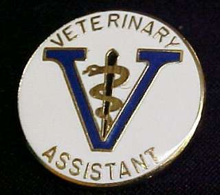 NEW Veterinary Assistant Vet Vets Emblem Lapel Pin 5049  