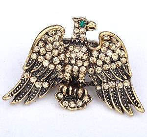 Gold crystal hawk bird stretch ring jewelry 3; 6 color available 