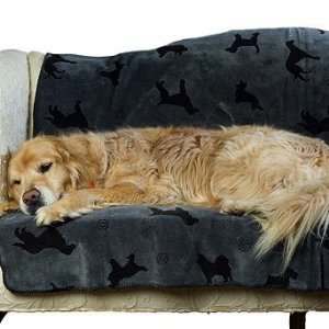  Embossed Dog Throw   Charcoal, Small   Frontgate Dog Bed