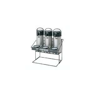   Rack w/ Drip Trays, Holds 3 Airpots, 15 in H, Black