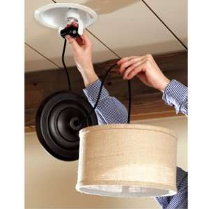  Drum Pendant Shade with Adapter for Recessed Can Lights 