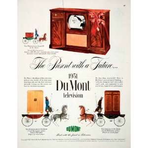 1950 Ad Dumont Television Allen B Paterson New Jersey Horse Carriage 