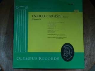 OPERA LP ENRICO CARUSO, TENOR OLYMPUS VOL. 14 ORL 314  