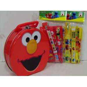  Cute Elmo Tin Case and Stationery Sets Red,yellow Toys 