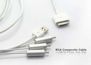   Cord USB for iPhone iPod iPad Connection to TV Home Stereo  