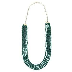  Emerald Green 5 string Faux Pearl Mala / Necklace with 