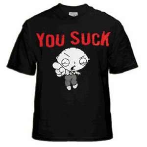  Family Guy T Shirt Stewie You Suck   Medium: Sports 