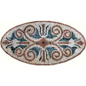   14x28 Marble Mosaic Stone Medallion Tile Wall Floor