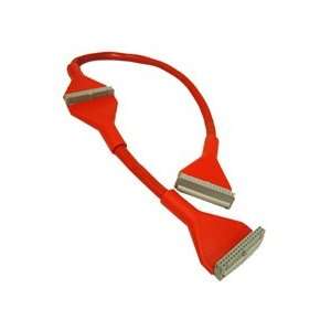   MOLDED ROUND 2 DEVICE FLOPPY DRIVE CABLE RED