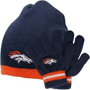  NFL Reebok Denver Broncos Toddler Beanie & Gloves Set 
