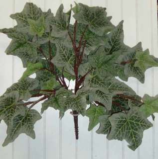 Large Leaf Frosted Ivy Silk Flower Bush 6189  
