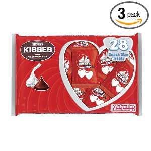Hersheys Valentines Snack Size Kisses, Milk Chocolate, 28 Piece, 13 