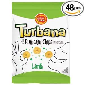 Turbana Plantain Chips Lime, 1.05 Ounce Bags (Pack of 48)  