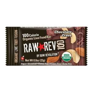 Raw Rev 100, Chocolate & Cashew 100 Calorie Organic Live Food Bar, 0.8 
