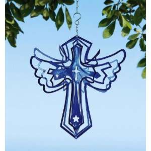   Metallic Cross Hanging Wind Spinner By Collections Etc Toys & Games