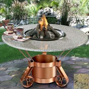   Fire Pit   Bronze Glass   Sunset Gold Granite   Natural Gas Sports