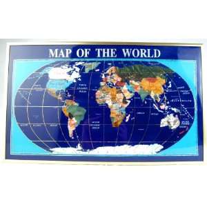   Jewelers Quality Blue Lapis Gemstone Globe World Map