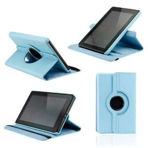  Sky Blue 360 Degree Rotating Leather Case Cover with 