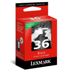 Genuine Lexmark #36 Black Ink   18C2130  