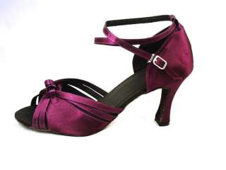Dance Jazz Latin 3 High Heel Shoes Purple  